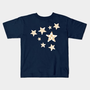 happy polka dot stars - beige Kids T-Shirt